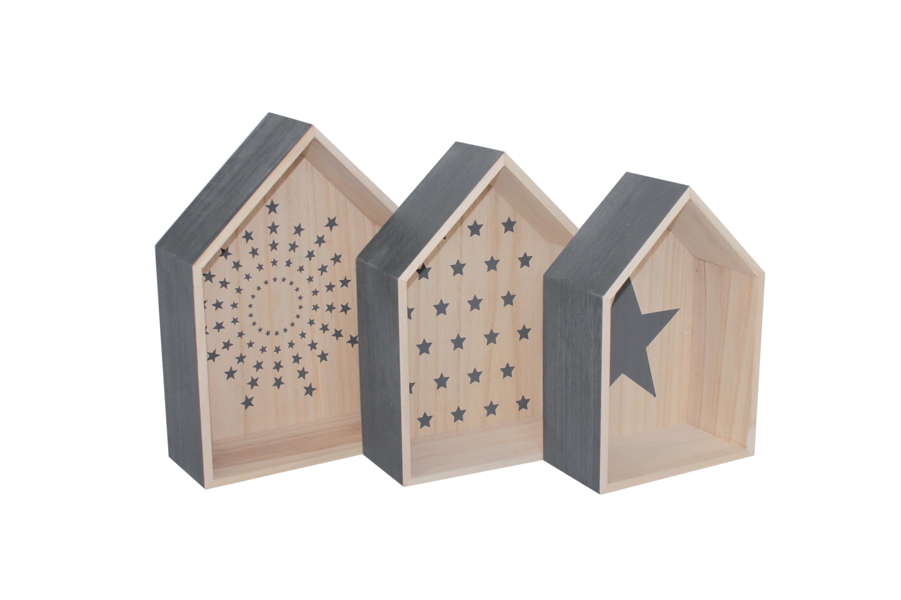 House Shape Storage Box - Set of 3 Boxes - 4321