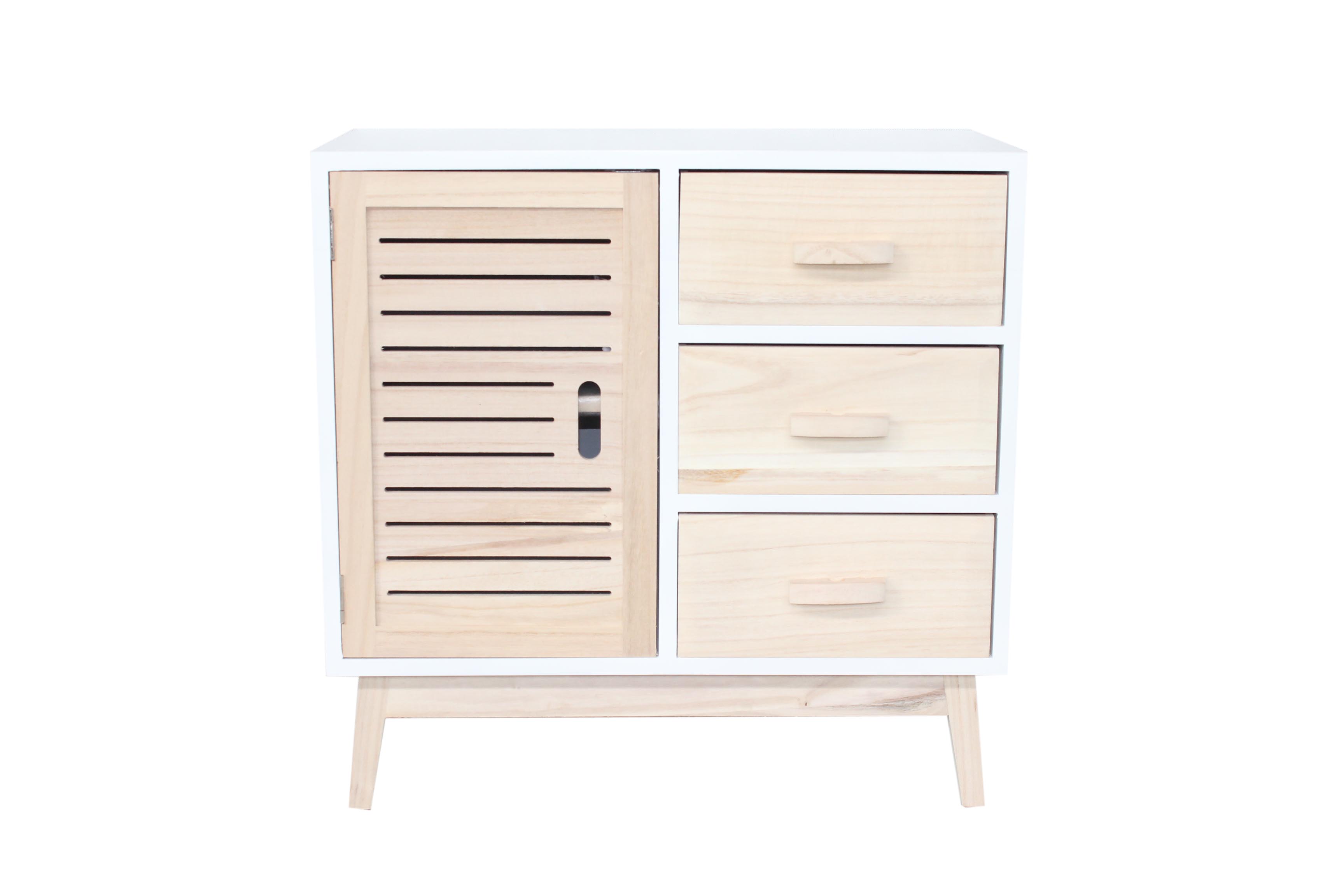 Three drawers & door small cabinet-4090