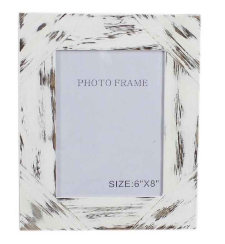 wooden frame,brush white frame-5391
