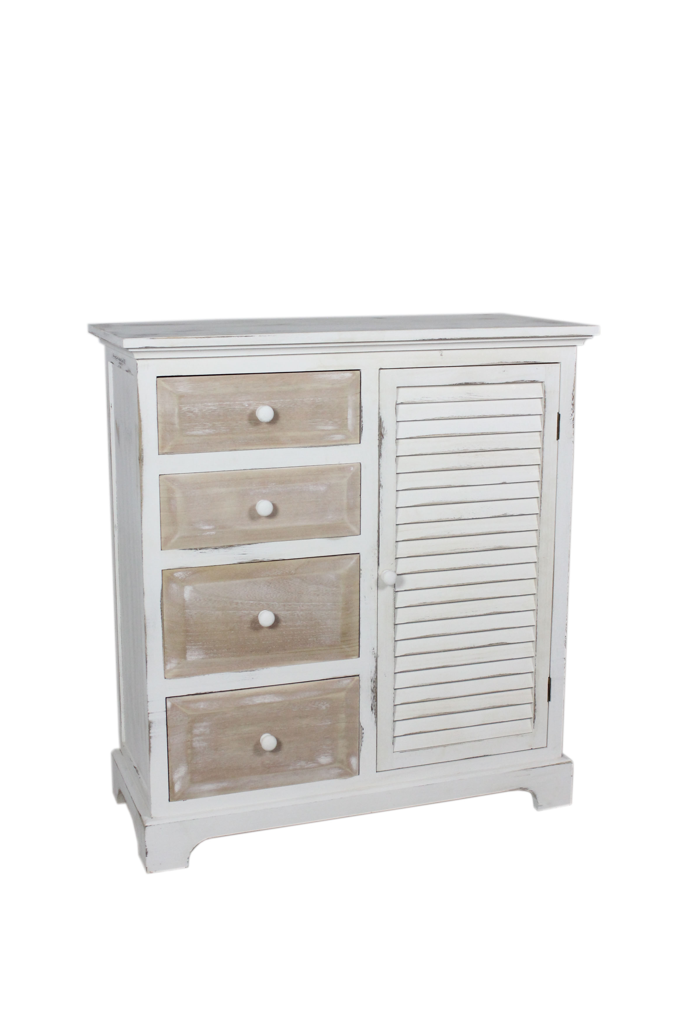 Brush white chest,blind door cabinet-4289