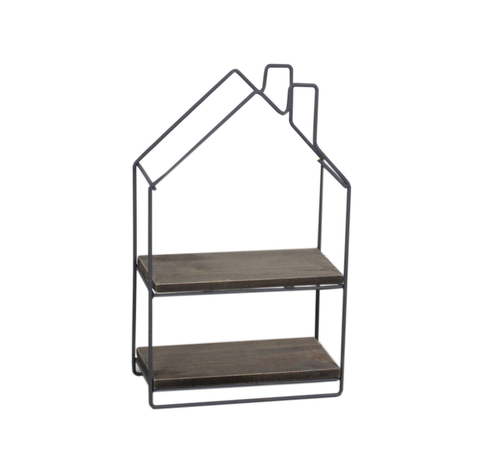 Metal & Wood Shelving Unit , Wall Shelf-5626