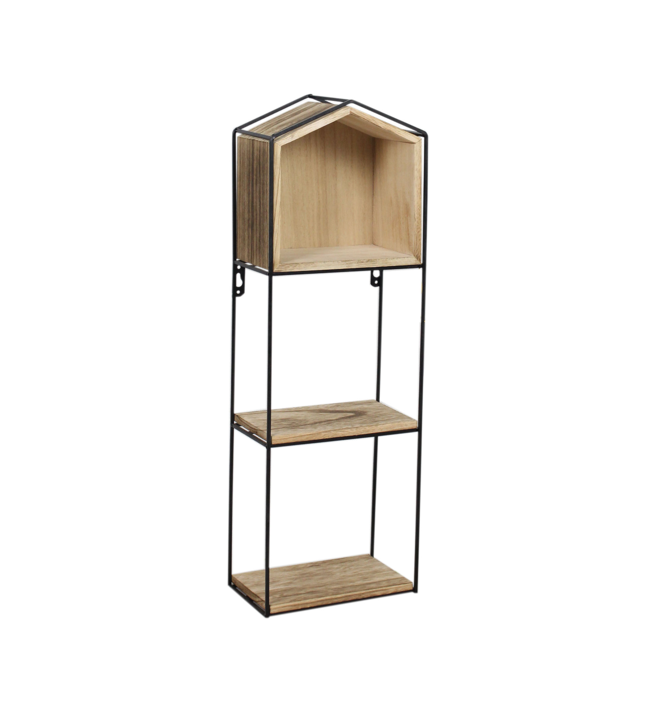 wall shelf ,wood and metal shelf-5624