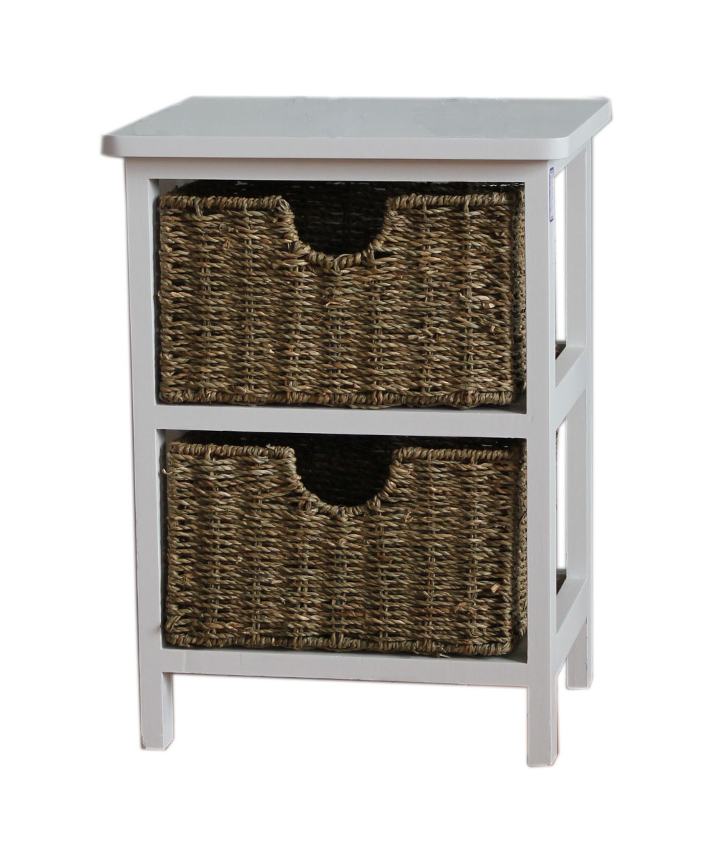 Narrow  White Bedside Table-702425-1