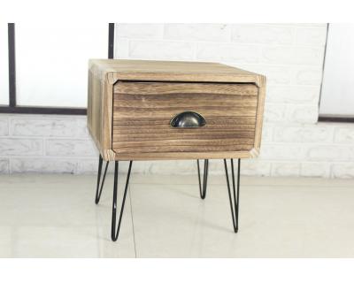 One drawer small chest with metal Legs-5104