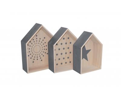 House Shape Storage Box - Set of 3 Boxes - 4321