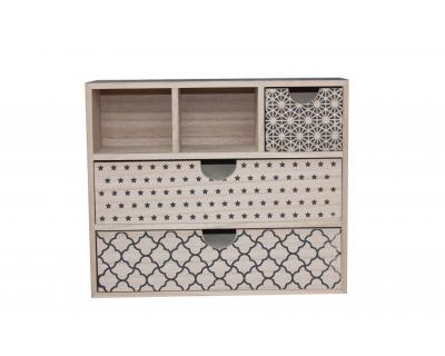 Small grey washed 3 Draw Cabinet - 4322