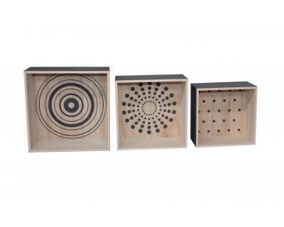 House Shape Storage Box - Set of 3 Boxes-4320