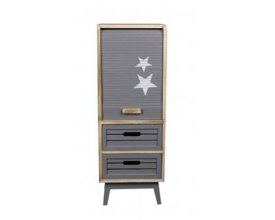 Roll- fronted cabinet with drawers-4073