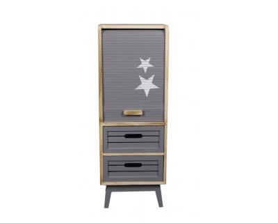 Roll- fronted cabinet with drawers-4073