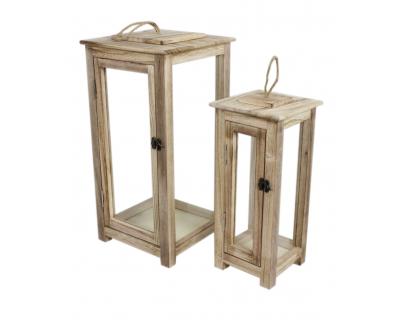 Wooden Lantern, Rustic Lanterns-4390