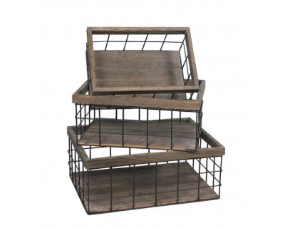 Rustic Bathroom Storage ,Wire Baskets -5699