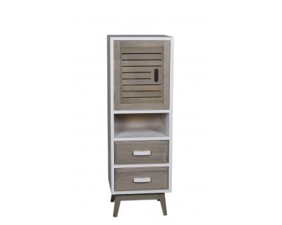 wooden chest with door& two drawers-4087