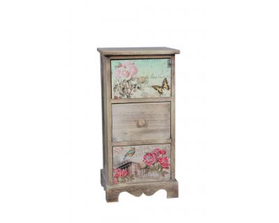 Three drawers & door small cabinet-4117