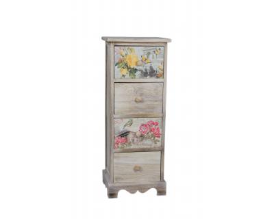 wooden chest with 4 drawers-4118