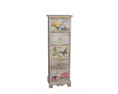 wooden chest with bird drawers-4119