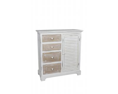 Brush white chest,blind door cabinet-4289