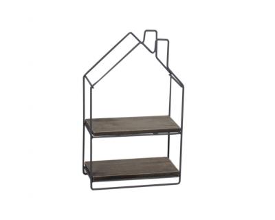 Metal & Wood Shelving Unit , Wall Shelf-5626