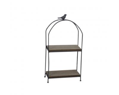 Metal & Wood Shelving Unit , Wall Shelf-5625