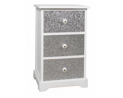 Silver drawer chest ,Wooden cabinet-5537