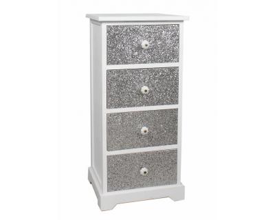 Silver drawer chest  Wooden cabinet-5538