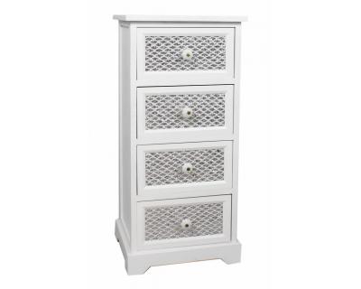 Silver drawer chest Wooden cabinet-5535-2