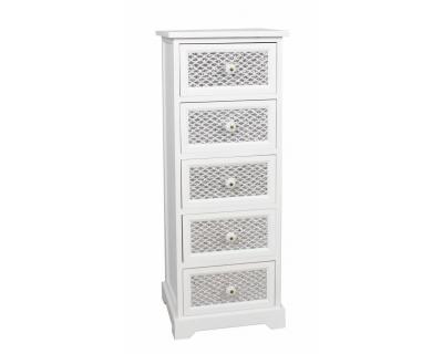 Silver drawer chest Wooden cabinet-5536-2