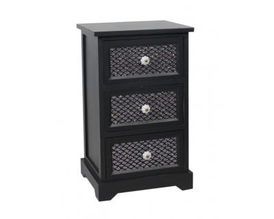 Black drawer chest,Silver drawer cabinet -5528-1