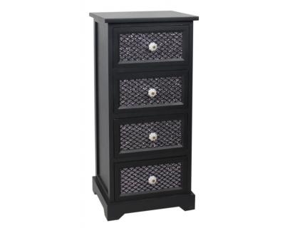 Black drawer chest,Silver drawer cabinet -5529-1