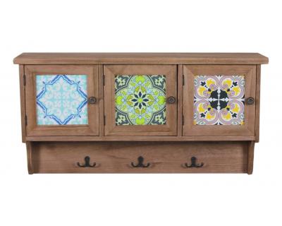 Wooden wall unit with Hanging hooks-5508